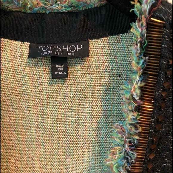 TOPSHOP Beaded Trim Beocade Trophy Jacket - Picture 5 of 16